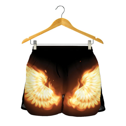 Flame Wings Print Women's Shorts