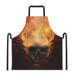 Flaming Demon Skull Print Apron