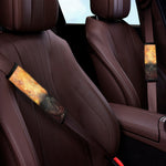 Flaming Demon Skull Print Car Seat Belt Covers