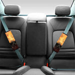 Flaming Demon Skull Print Car Seat Belt Covers