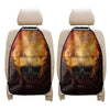 Flaming Demon Skull Print Car Seat Organizers