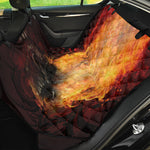 Flaming Demon Skull Print Pet Car Back Seat Cover