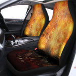 Flaming Demon Skull Print Universal Fit Car Seat Covers
