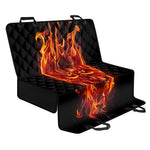 Flaming Evil Skull Print Pet Car Back Seat Cover