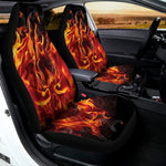 Flaming Evil Skull Print Universal Fit Car Seat Covers