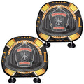 Flaming Firefighter Emblem Print Car Headrest Covers