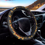 Flaming Firefighter Emblem Print Car Steering Wheel Cover