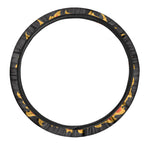 Flaming Firefighter Emblem Print Car Steering Wheel Cover