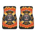 Flaming Firefighter Emblem Print Front Car Floor Mats