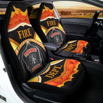 Flaming Firefighter Emblem Print Universal Fit Car Seat Covers