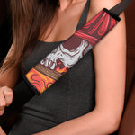 Flaming Firefighter Skull Print Car Seat Belt Covers