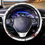 Flaming Firefighter Skull Print Car Steering Wheel Cover