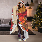 Flaming Firefighter Skull Print Hooded Blanket