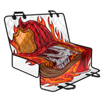 Flaming Firefighter Skull Print Pet Car Back Seat Cover