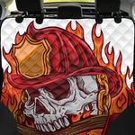 Flaming Firefighter Skull Print Pet Car Back Seat Cover