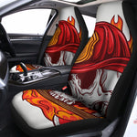 Flaming Firefighter Skull Print Universal Fit Car Seat Covers