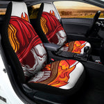 Flaming Firefighter Skull Print Universal Fit Car Seat Covers
