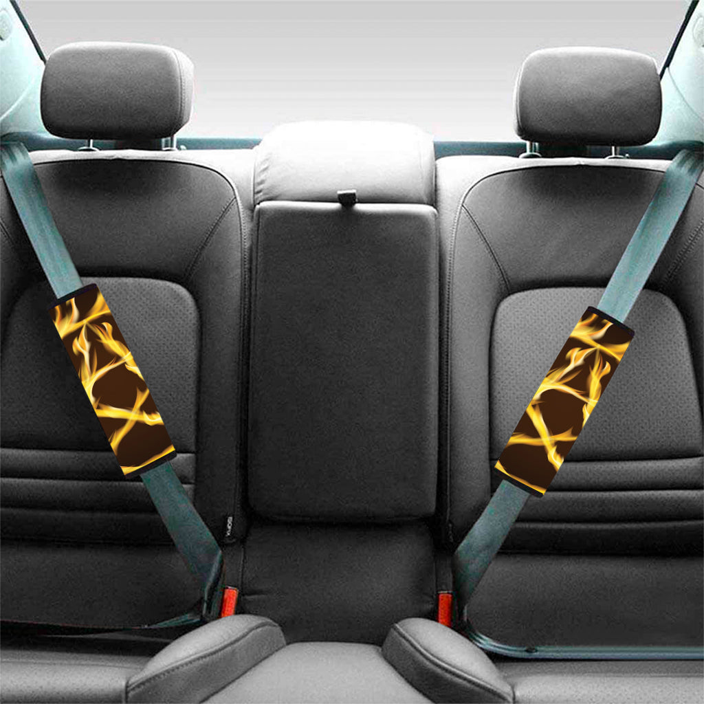 Flaming Pentagram Symbol Print Car Seat Belt Covers