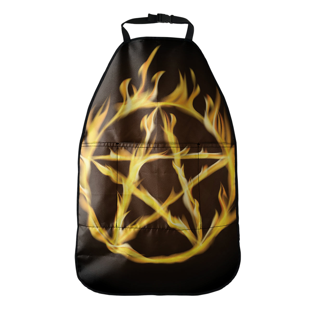 Flaming Pentagram Symbol Print Car Seat Organizers