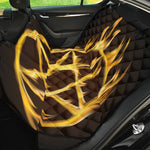 Flaming Pentagram Symbol Print Pet Car Back Seat Cover