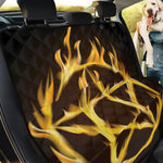 Flaming Pentagram Symbol Print Pet Car Back Seat Cover