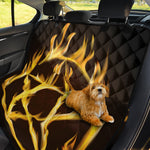 Flaming Pentagram Symbol Print Pet Car Back Seat Cover