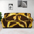 Flaming Pentagram Symbol Print Sofa Cover
