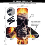 Flaming Skull And Cross Wrench Print Armchair Protector