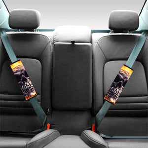 Flaming Skull And Cross Wrench Print Car Seat Belt Covers