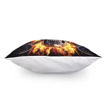 Flaming Skull And Cross Wrench Print Pillow Cover