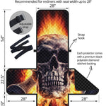 Flaming Skull And Cross Wrench Print Recliner Protector