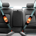 Flaming Skull With Fire Wings Print Car Seat Belt Covers