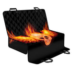 Flaming Skull With Fire Wings Print Pet Car Back Seat Cover