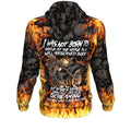 Flaming Skull Woo Hoo What A Ride That Was Pullover Hoodie
