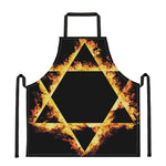 Flaming Star of David Print Apron