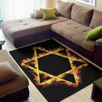 Flaming Star of David Print Area Rug