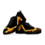 Flaming Star of David Print Black Sneakers