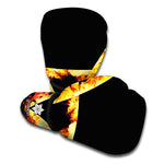 Flaming Star of David Print Boxing Gloves