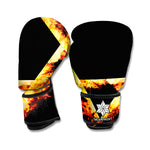 Flaming Star of David Print Boxing Gloves