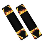 Flaming Star of David Print Car Seat Belt Covers
