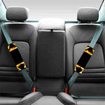 Flaming Star of David Print Car Seat Belt Covers
