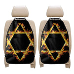 Flaming Star of David Print Car Seat Organizers