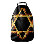 Flaming Star of David Print Car Seat Organizers