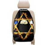 Flaming Star of David Print Car Seat Organizers
