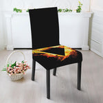 Flaming Star of David Print Dining Chair Slipcover