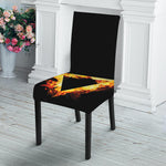Flaming Star of David Print Dining Chair Slipcover