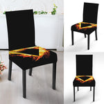 Flaming Star of David Print Dining Chair Slipcover