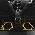 Flaming Star of David Print Front and Back Car Floor Mats