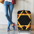Flaming Star of David Print Luggage Cover