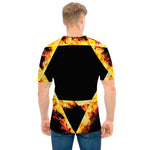 Flaming Star of David Print Men's T-Shirt
